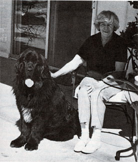 Bea Godsol with a Newf